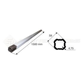 Tube de cardan Tube Int. 59X4.75 Quad Lg 1.5M - Ref: TR2453V1500