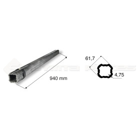 Tube de cardan Tube Int.61.8X4.75 Quad T+G.S. - Ref: TR528SHT111