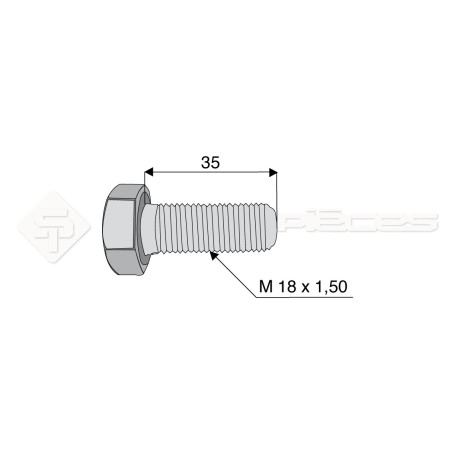 Vis - Diam. : 18 - Pas : 150 - L : 35mm