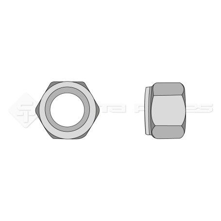 Ecrou autobloquant - Diam. : 8 - Pas : 125 - L : mm 00