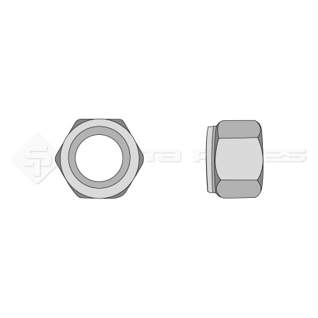 Ecrou autobloquant - Diam. : 12 - Pas : 175 - L : mm 00