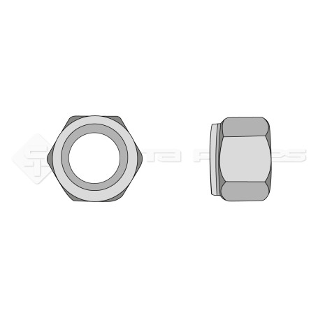 Ecrou autobloquant - Diam. : 10 - Pas : 125 - L : 6mm 00