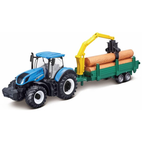 New Holland T7.315 avec remorque à bois - BB1831655