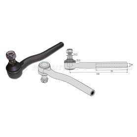 Tirant pour joint axial -- Base cône: 24.5 - Haut cône: 28.4 - Long. Rotule: 340  - Ref. 90133