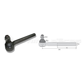 Tirant pour joint axial -- Base cône: 23.5 - Haut cône: 26.4 - Long. Rotule: 240  - Ref. 70232