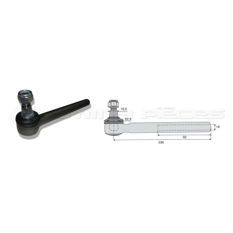 Tirant pour joint axial -- Base cône: 19.9 - Haut cône: 22.3 - Long. Rotule: 236