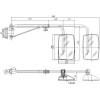 Rétroviseur avec bras télescopique D. 244x157 EA85 Ø20 -Diam. du bras : 20 mm -Longueur du bras : 577 mm