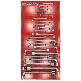 75.P22M jeux de clés à pipe débouchées 6 pans métriques