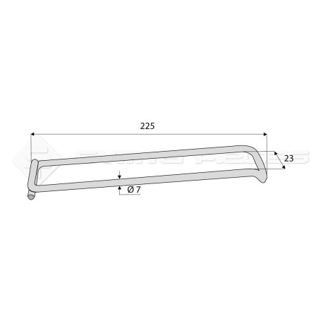 Ressort antirotation /3P gamme pro - L : 225mm - Marque: WALTERSCHEID