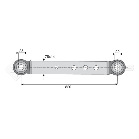 Bras de traction - L : 820mm