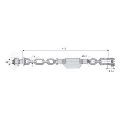 Stabilisateur à chaînes - L : 410mm