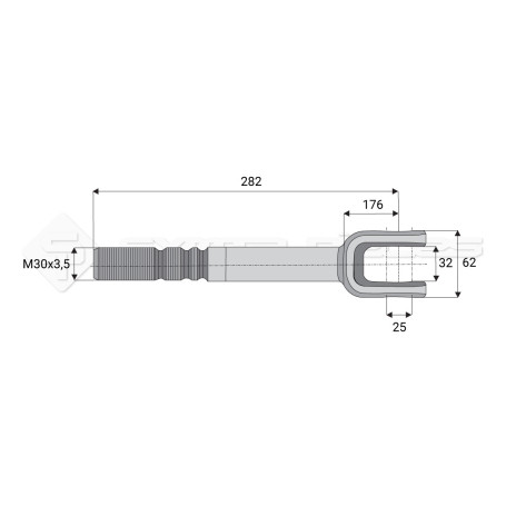 Embout fileté femelle - L : 282mm - Marque: SDF