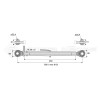 Barre de poussée mécanique - Diam. Coté tracteur : 25.4 - Diam. Coté outil : 25.4 - Réf: SY3PRS2RS2460