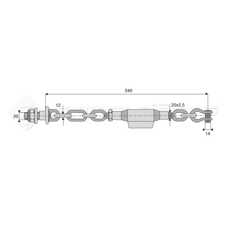 Stabilisateur à chaînes - Marque: SDF - Réf: SYCS2110