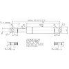 5 mm 200 N - Course de la tige: 202 mm -  type B