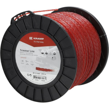 Fil de coupe Ø 3.3mm 232m torsadé rouge Kramp