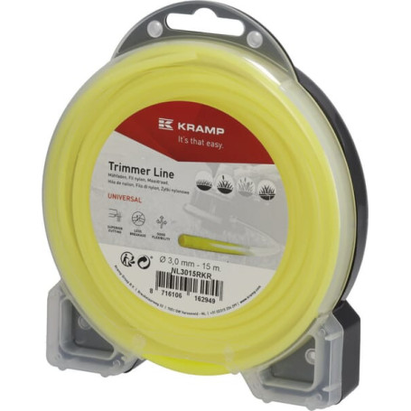 Fil de coupe Ø 3mm 15m rond jaune Kramp